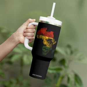 Black History Month Tumbler With Handle Pan African Africa Map Black Pride TS10 Print Your Wear