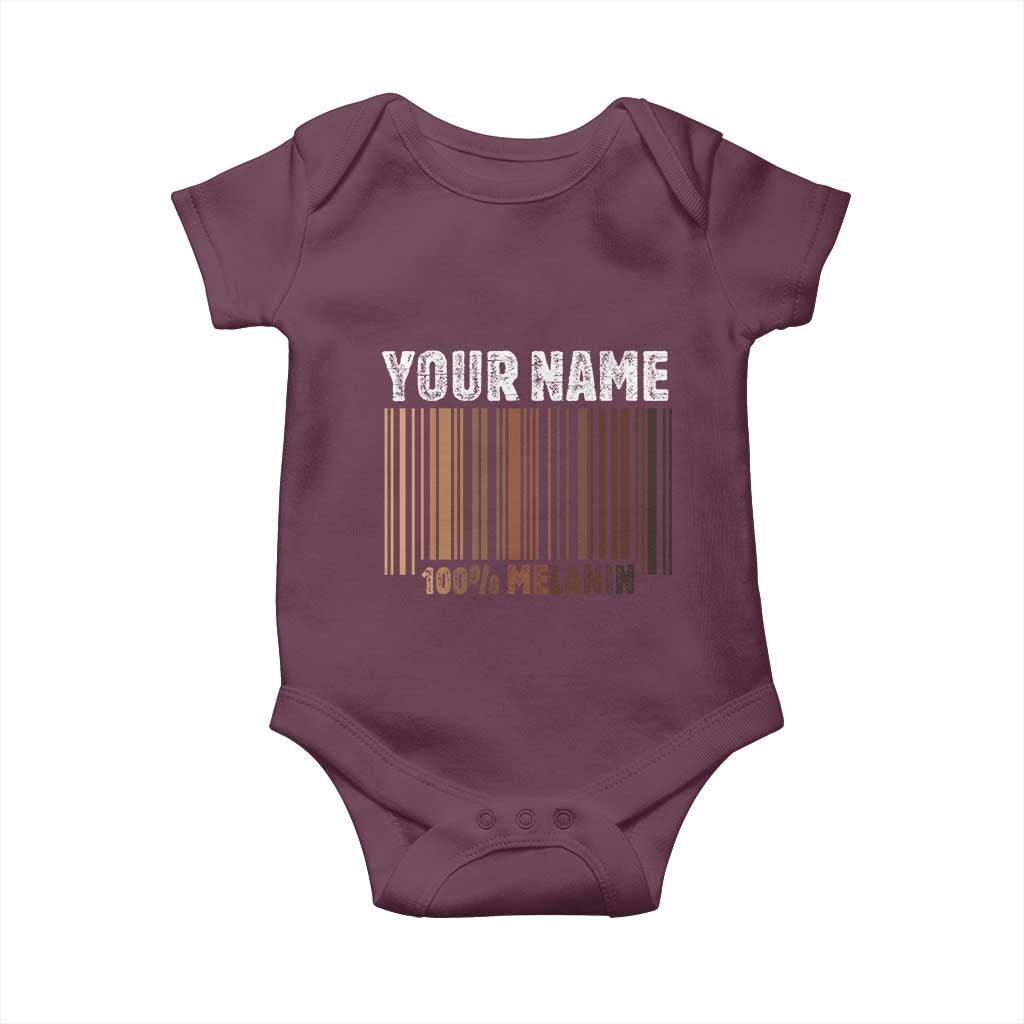 Personalized Gifts Black Pride Baby Onesie Custom Name Melanin BLM African History Gift TS10 Maroon Print Your Wear