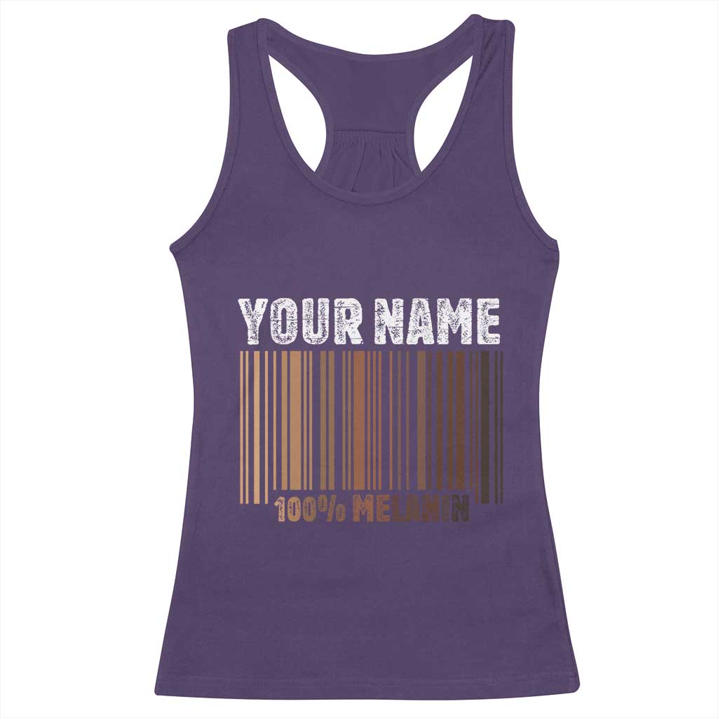 Personalized Gifts Black Pride Racerback Tank Top Custom Name Melanin BLM African History Gift TS10 Purple Print Your Wear