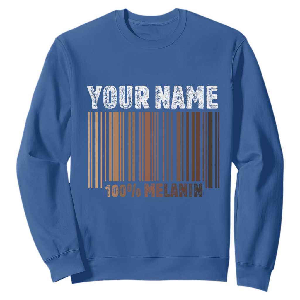 Personalized Gifts Black Pride Sweatshirt Custom Name Melanin BLM African History Gift TS10 Royal Blue Print Your Wear