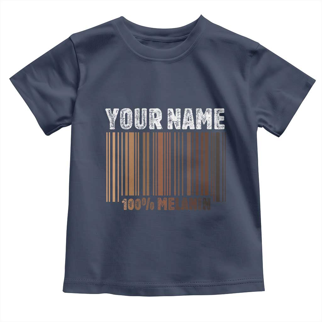 Personalized Gifts Black Pride Toddler T Shirt Custom Name Melanin BLM African History Gift TS10 Navy Print Your Wear