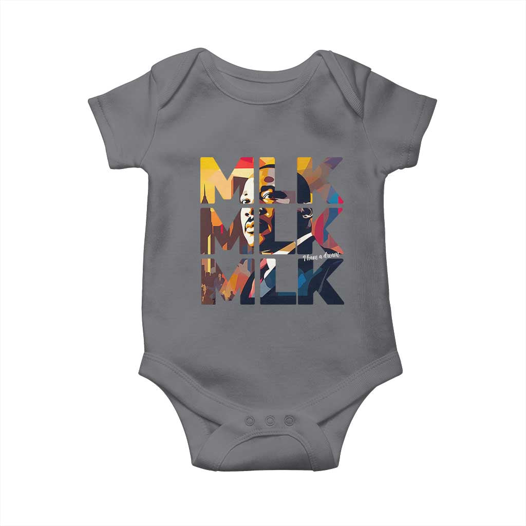 Martin Luther King Jr. Baby Onesie Black History Month I Have A Dream TS10 Charcoal Print Your Wear