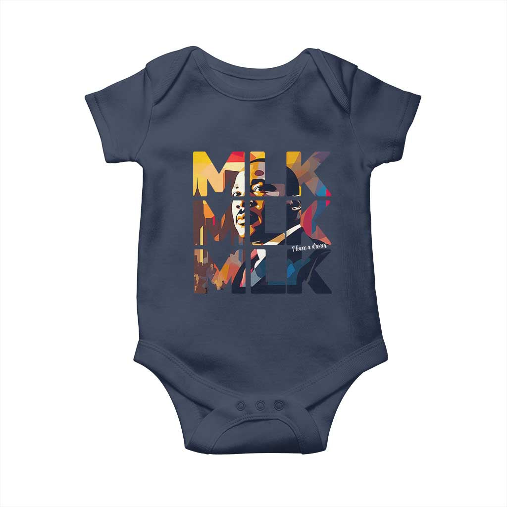 Martin Luther King Jr. Baby Onesie Black History Month I Have A Dream TS10 Navy Print Your Wear