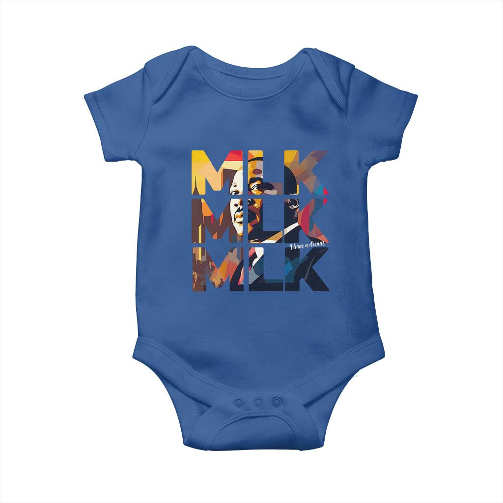 Martin Luther King Jr. Baby Onesie Black History Month I Have A Dream TS10 Royal Blue Print Your Wear