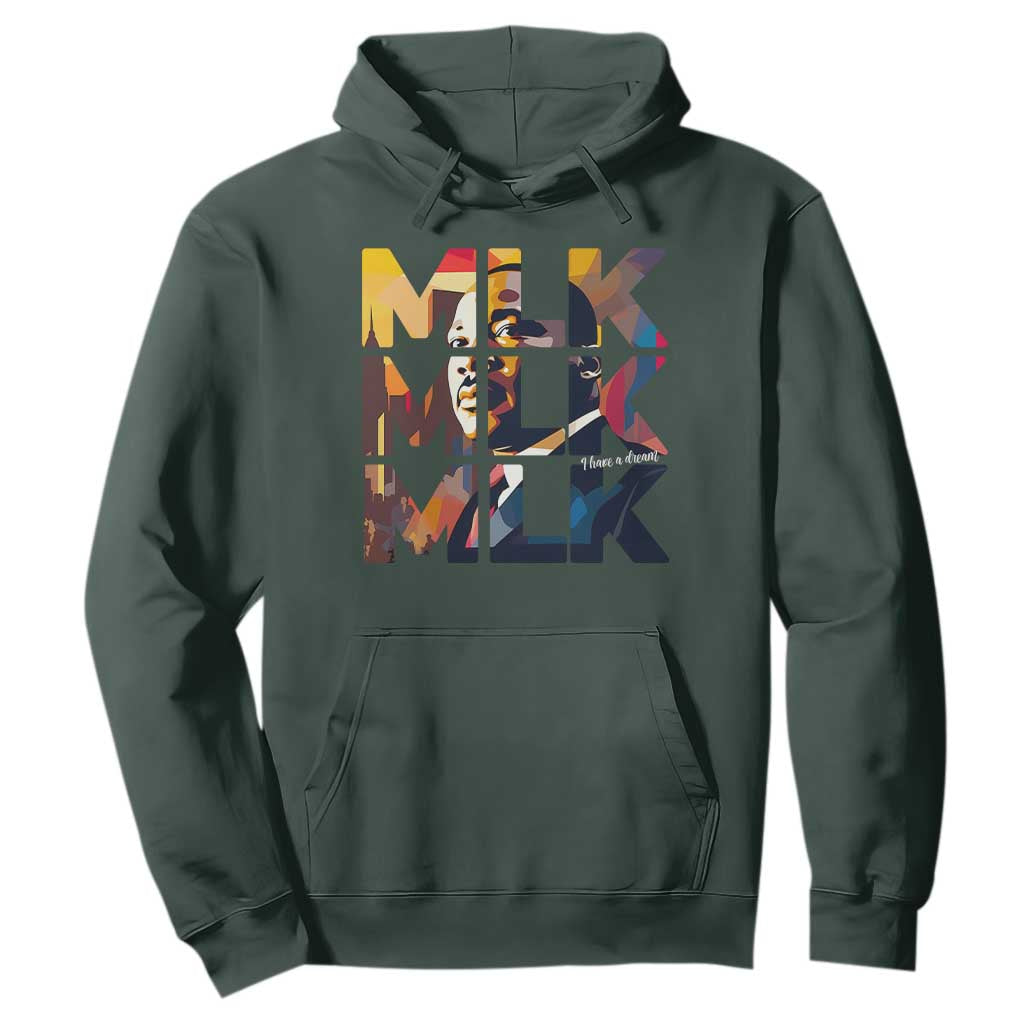 Martin Luther King Jr. Hoodie Black History Month I Have A Dream TS10 Dark Forest Green Print Your Wear