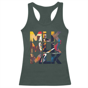 Martin Luther King Jr. Racerback Tank Top Black History Month I Have A Dream TS10 Dark Forest Green Print Your Wear