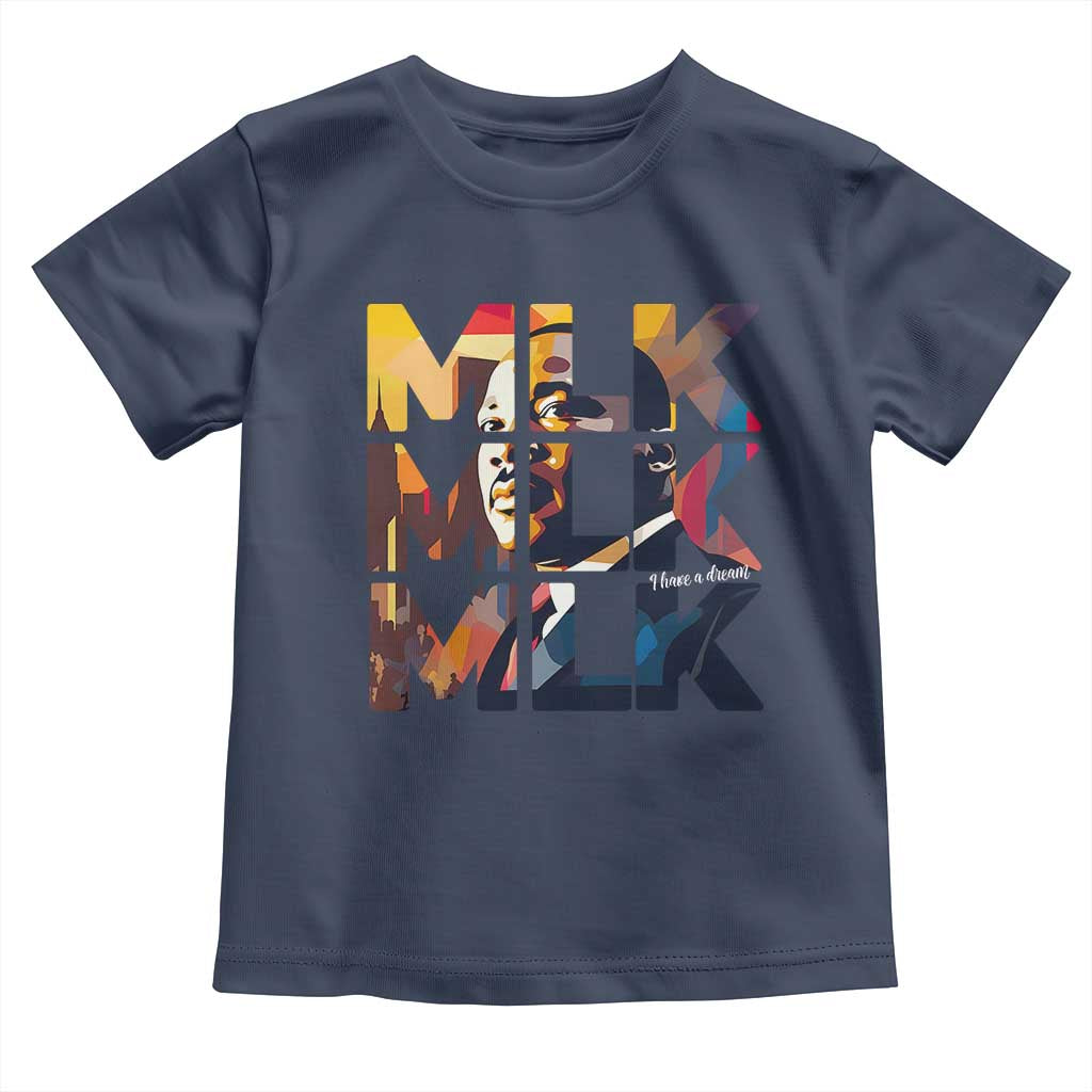 Martin Luther King Jr. Toddler T Shirt Black History Month I Have A Dream TS10 Navy Print Your Wear