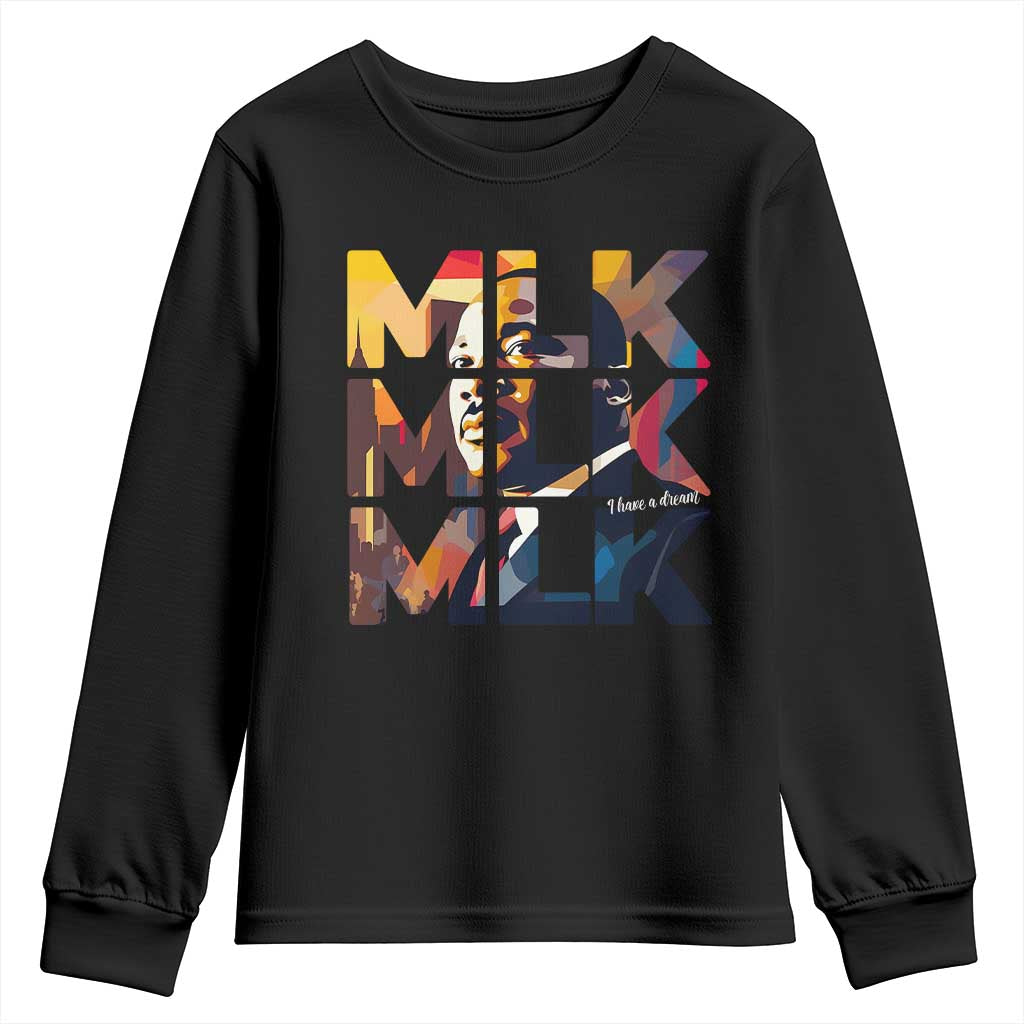 Martin Luther King Jr. Youth Sweatshirt Black History Month I Have A Dream TS10 Black Print Your Wear