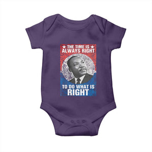Martin Luther King Jr. Baby Onesie The Time Is Always Right Civil Rights Black History Month MLK Day TS10 Purple Print Your Wear