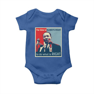 Martin Luther King Baby Onesie The Time Is Always Right Civil Rights Black History MLK Day TS10 Royal Blue Print Your Wear