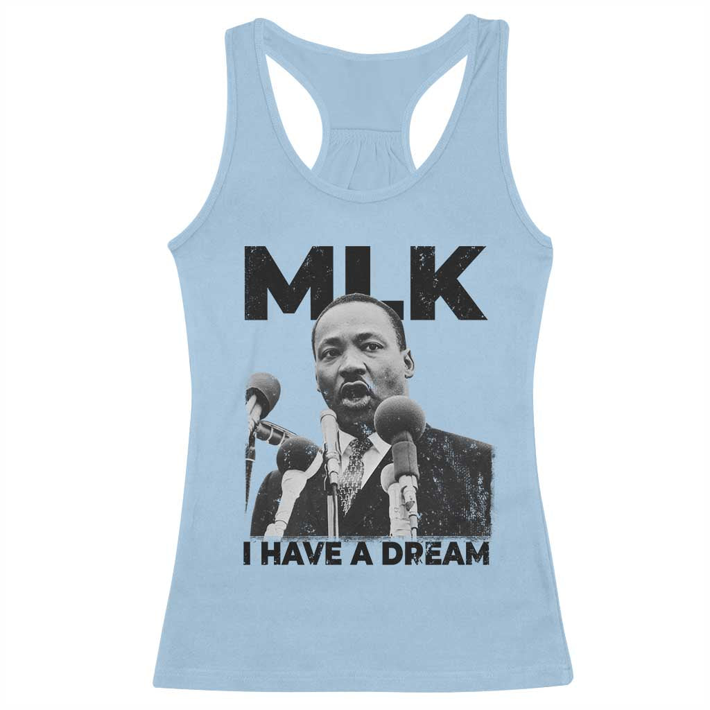 Martin Luther King Racerback Tank Top I Have A Dream MLK Black History Month TS10 Light Blue Print Your Wear