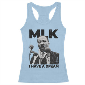 Martin Luther King Racerback Tank Top I Have A Dream MLK Black History Month TS10 Light Blue Print Your Wear