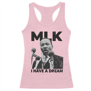 Martin Luther King Racerback Tank Top I Have A Dream MLK Black History Month TS10 Light Pink Print Your Wear