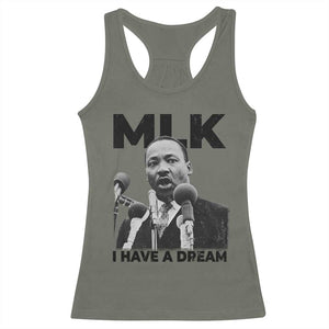 Martin Luther King Racerback Tank Top I Have A Dream MLK Black History Month TS10 Military Green Print Your Wear