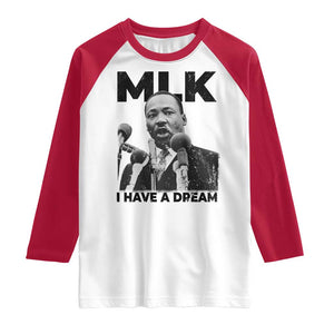 Martin Luther King Raglan Shirt I Have A Dream MLK Black History Month TS10 White Red Print Your Wear