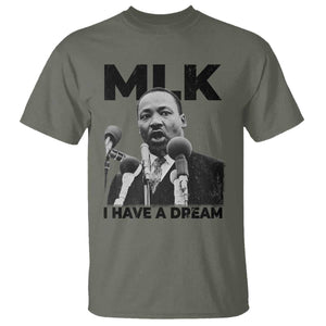 Martin Luther King T Shirt I Have A Dream MLK Black History Month TS10 Military Green Print Your Wear
