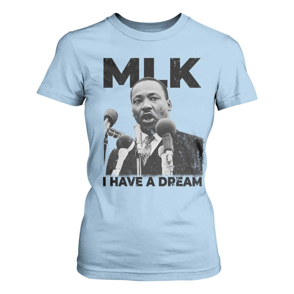 Martin Luther King T Shirt For Women I Have A Dream MLK Black History Month TS10 Light Blue Print Your Wear