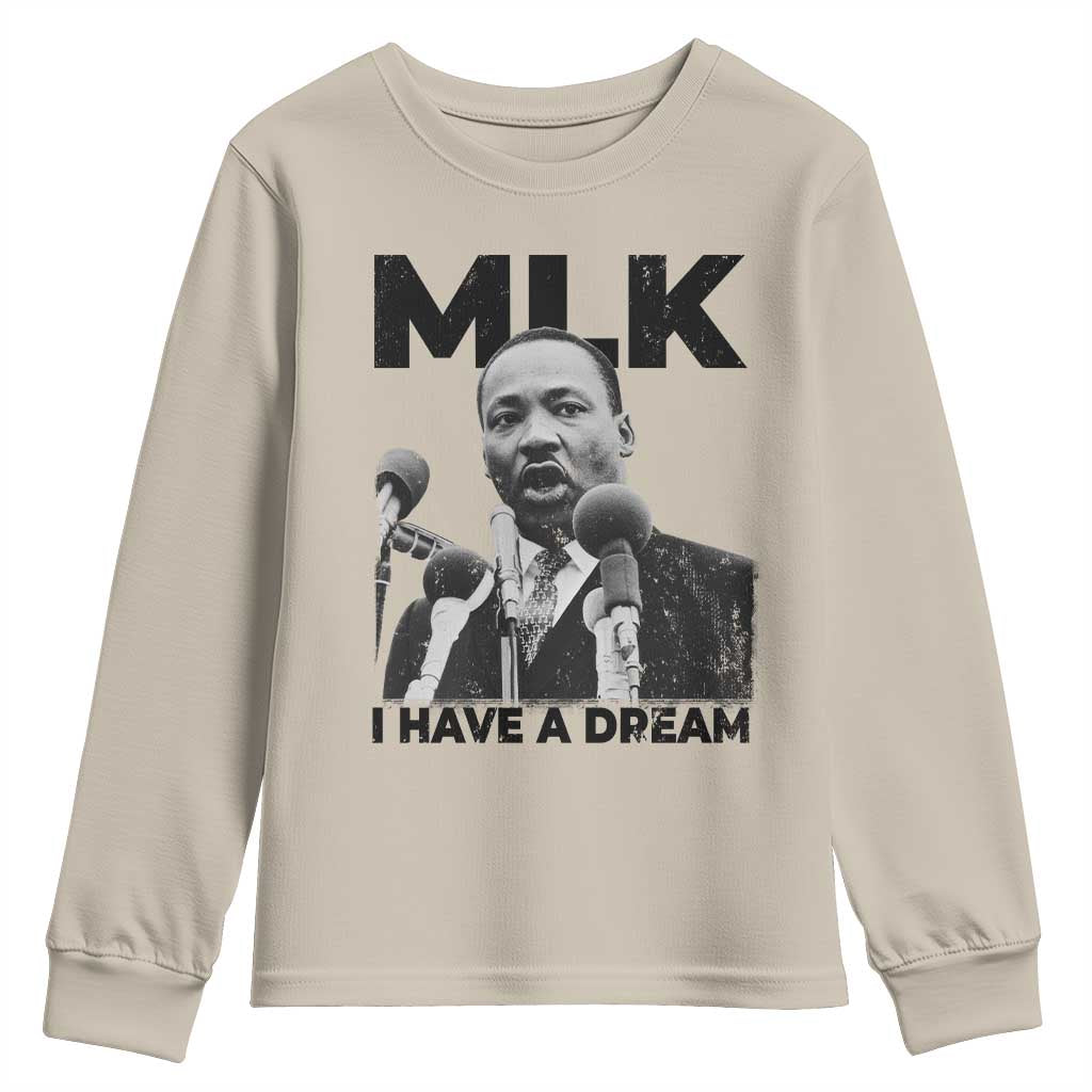 Martin Luther King Youth Sweatshirt I Have A Dream MLK Black History Month TS10 Sand Print Your Wear