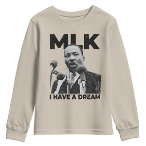 Martin Luther King Youth Sweatshirt I Have A Dream MLK Black History Month TS10 Sand Print Your Wear