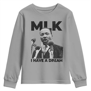 Martin Luther King Youth Sweatshirt I Have A Dream MLK Black History Month TS10 Sport Gray Print Your Wear
