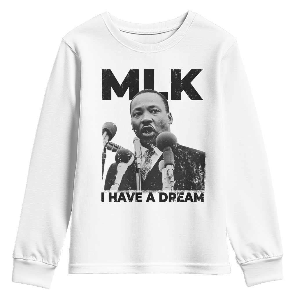 Martin Luther King Youth Sweatshirt I Have A Dream MLK Black History Month TS10 White Print Your Wear