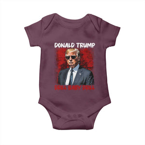 Trump Liberation Day Baby Onesie Drill Baby Drill Oilrig Oilfield TS10 Maroon Print Your Wear