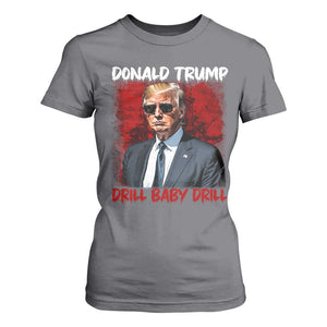 Trump Liberation Day T Shirt For Women Drill Baby Drill Oilrig Oilfield TS10 Charcoal Print Your Wear