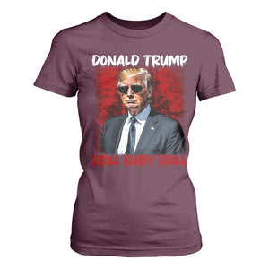 Trump Liberation Day T Shirt For Women Drill Baby Drill Oilrig Oilfield TS10 Maroon Print Your Wear