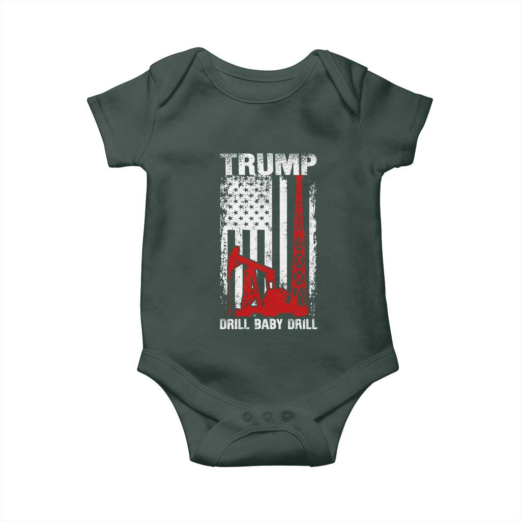 Trump Liberation Day Baby Onesie Drill Baby Drill Oilrig Oilfield American Flag Patriotic TS10 Print Your Wear