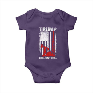 Trump Liberation Day Baby Onesie Drill Baby Drill Oilrig Oilfield American Flag Patriotic TS10 Purple Print Your Wear