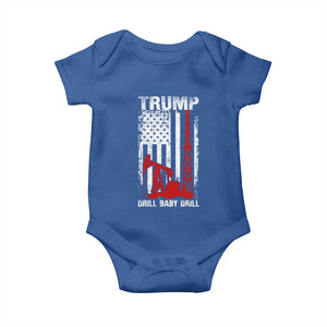 Trump Liberation Day Baby Onesie Drill Baby Drill Oilrig Oilfield American Flag Patriotic TS10 Royal Blue Print Your Wear