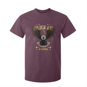 President Donald Trump Inauguration Day T Shirt For Kid Golden Age Of America USA Eagle TS10 Maroon Print Your Wear
