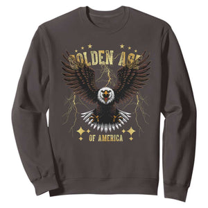 President Donald Trump Inauguration Day Sweatshirt Golden Age Of America USA Eagle TS10 Dark Chocolate Print Your Wear