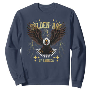 President Donald Trump Inauguration Day Sweatshirt Golden Age Of America USA Eagle TS10 Navy Print Your Wear