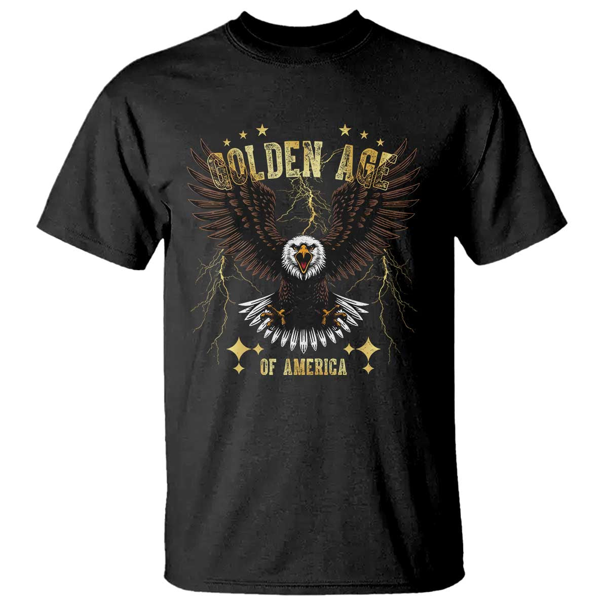 President Donald Trump Inauguration Day T Shirt Golden Age Of America USA Eagle TS10 Black Print Your Wear