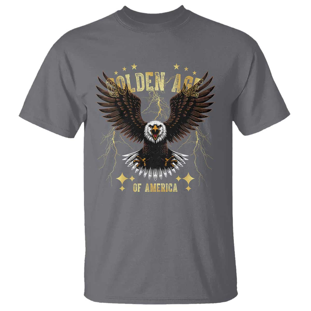 President Donald Trump Inauguration Day T Shirt Golden Age Of America USA Eagle TS10 Charcoal Print Your Wear