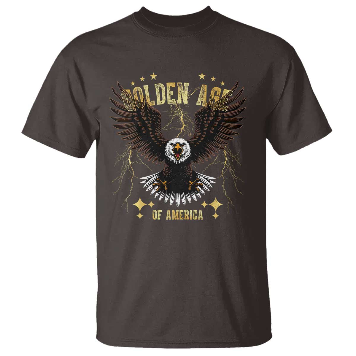 President Donald Trump Inauguration Day T Shirt Golden Age Of America USA Eagle TS10 Dark Chocolate Print Your Wear