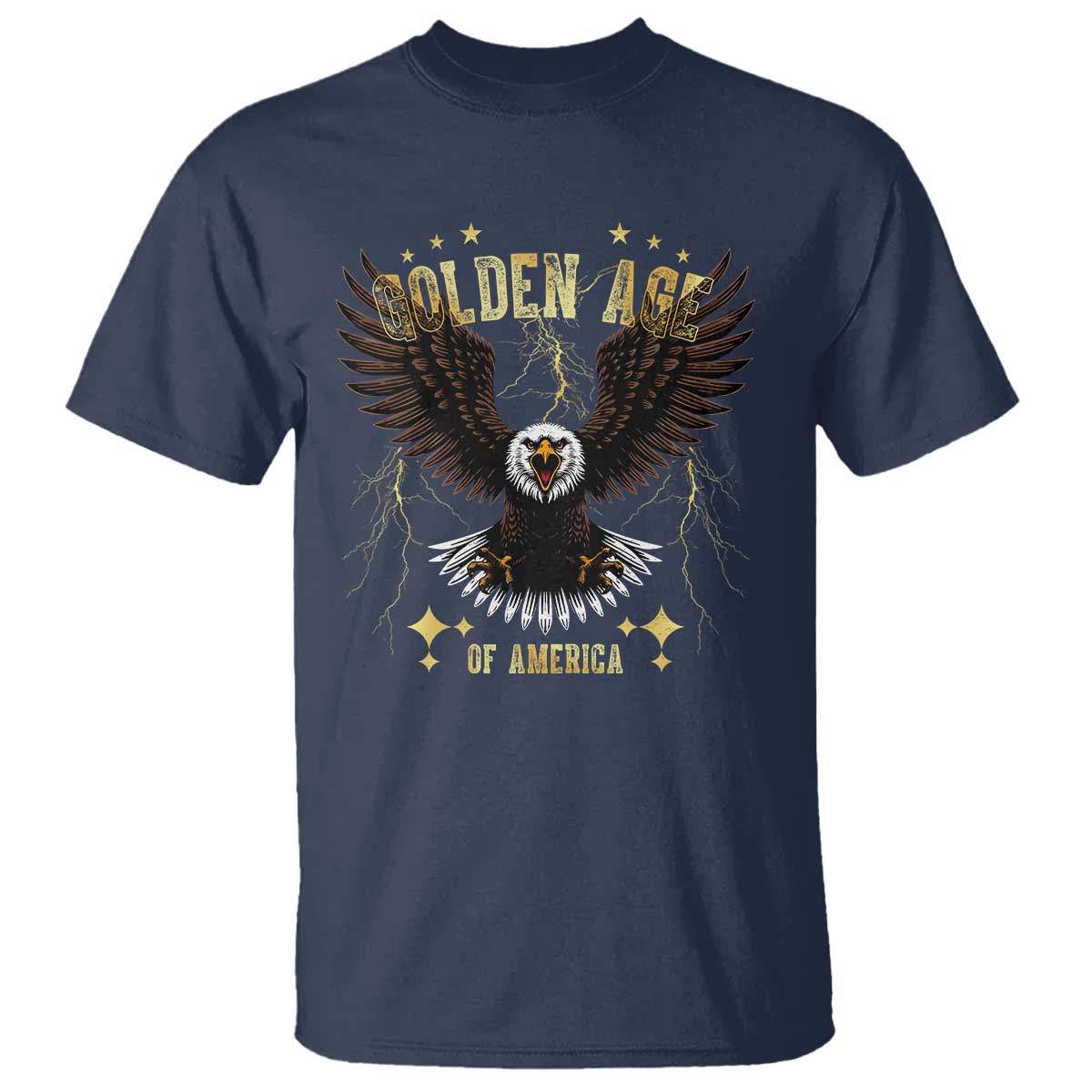 President Donald Trump Inauguration Day T Shirt Golden Age Of America USA Eagle TS10 Navy Print Your Wear