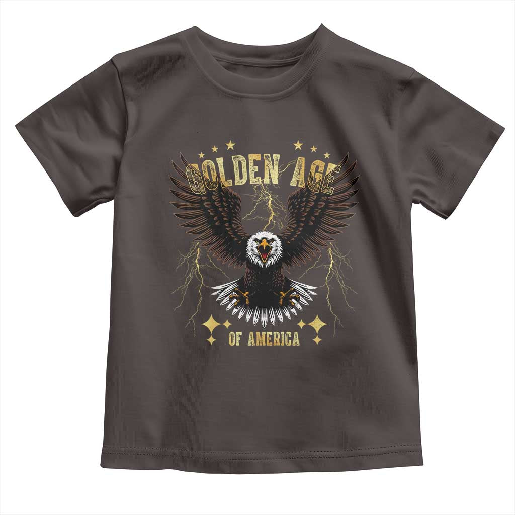 President Donald Trump Inauguration Day Toddler T Shirt Golden Age Of America USA Eagle TS10 Dark Chocolate Print Your Wear