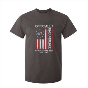 President Donald Trump T Shirt For Kid Officially Unburdened By What Has Been 2025 47Th Usa Flag TS10 Dark Chocolate Print Your Wear