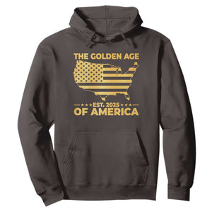 Trump 2025 Hoodie The Golden Age Of America TS10 Dark Chocolate Print Your Wear