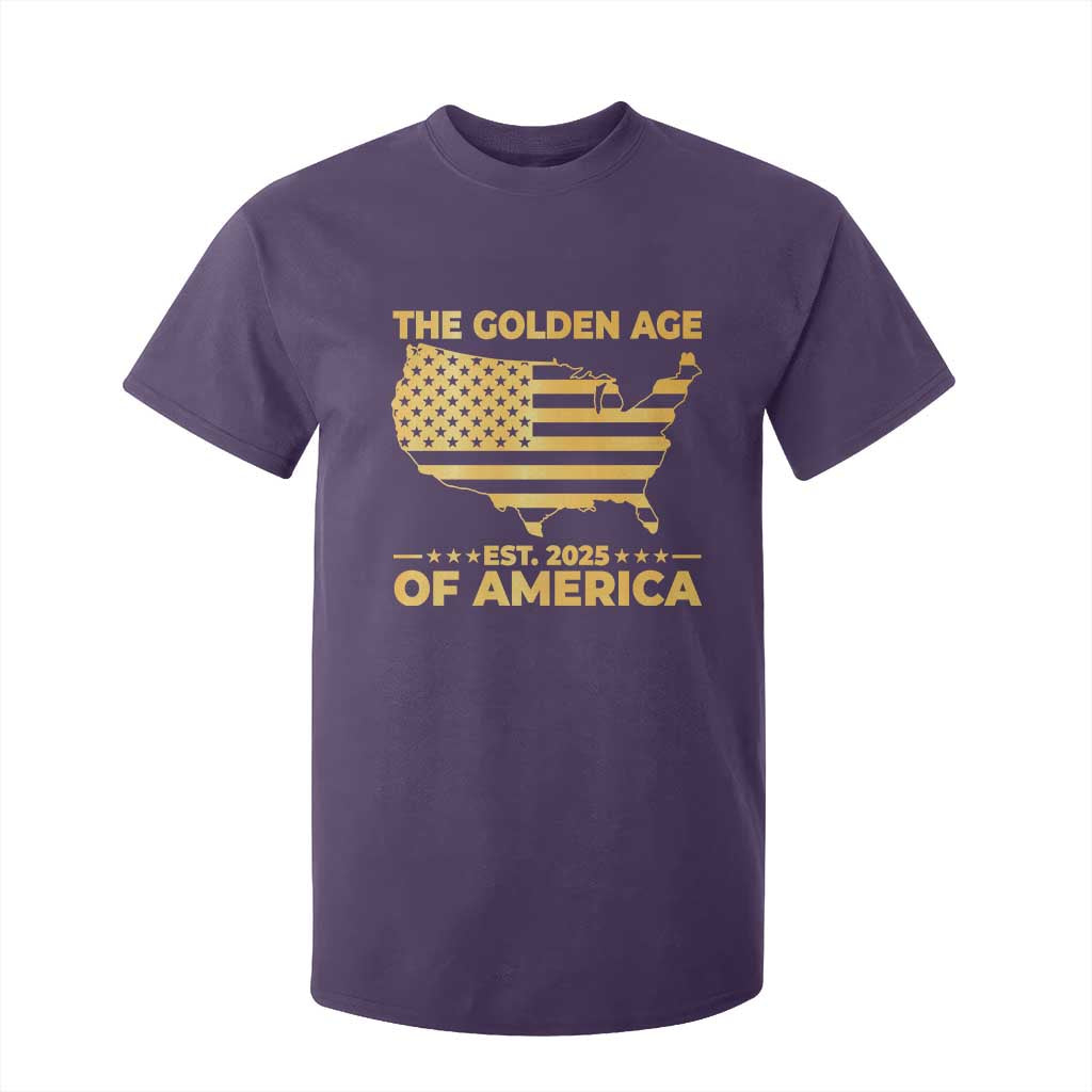 Trump 2025 T Shirt For Kid The Golden Age Of America TS10 Purple Print Your Wear