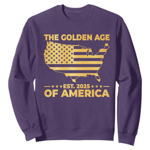 Trump 2025 Sweatshirt The Golden Age Of America TS10 Purple Print Your Wear
