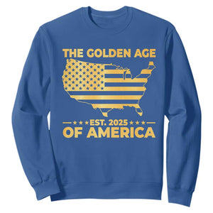 Trump 2025 Sweatshirt The Golden Age Of America TS10 Royal Blue Print Your Wear
