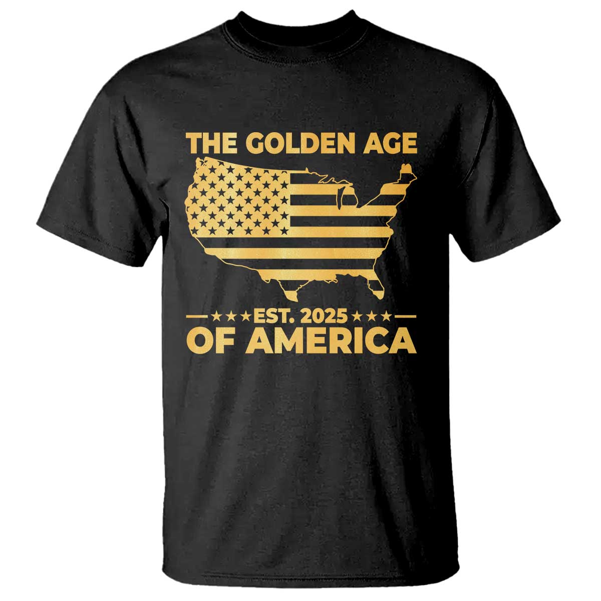 Trump 2025 T Shirt The Golden Age Of America TS10 Black Print Your Wear