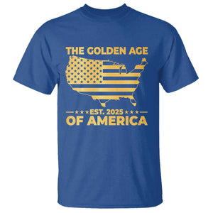 Trump 2025 T Shirt The Golden Age Of America TS10 Royal Blue Print Your Wear