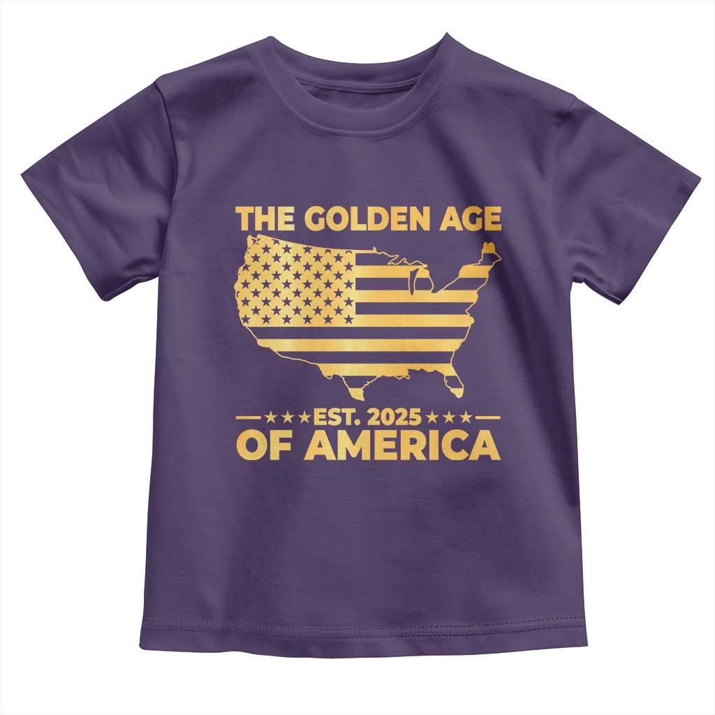 Trump 2025 Toddler T Shirt The Golden Age Of America TS10 Purple Print Your Wear