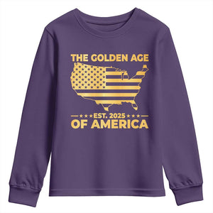 Trump 2025 Youth Sweatshirt The Golden Age Of America TS10 Purple Print Your Wear
