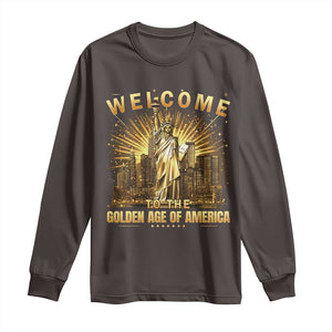 America's Golden Age Statue Of Liberty Long Sleeve Shirt TS10 Dark Chocolate Print Your Wear