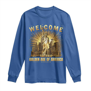America's Golden Age Statue Of Liberty Long Sleeve Shirt TS10 Royal Blue Print Your Wear